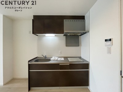 キッチン　背面キッチンなので家具家電配置しやすいリビングダイニング