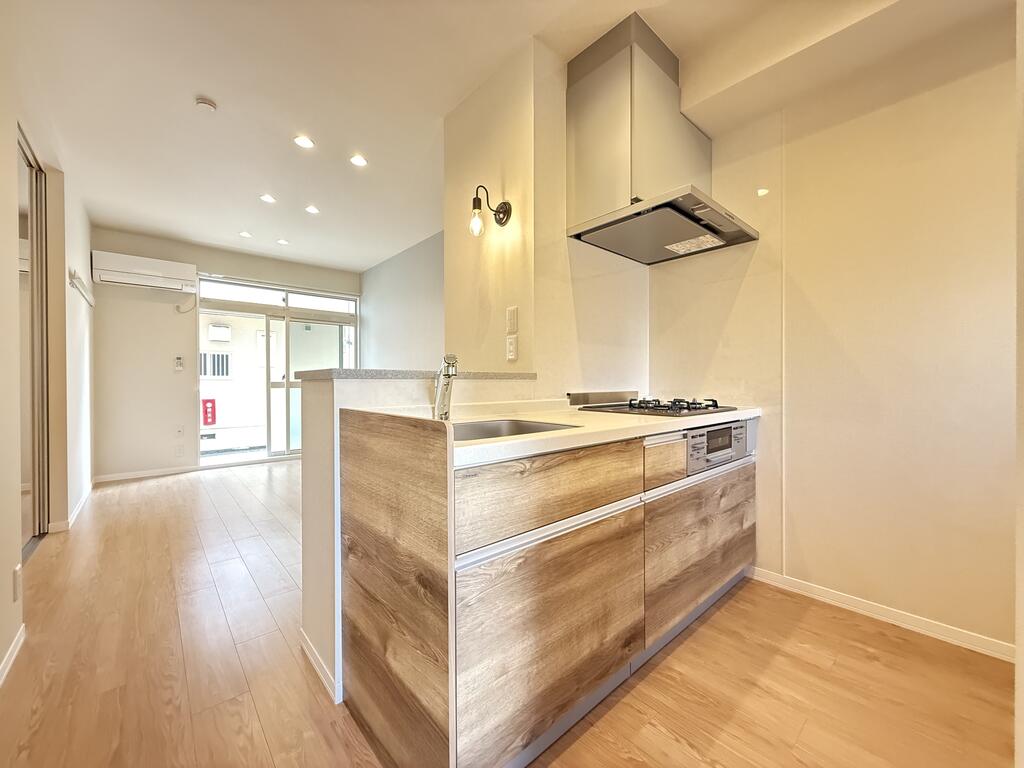 キッチン　リビングが見渡せる対面キッチンのLDK！！