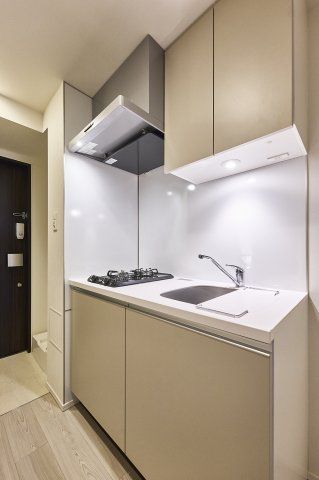 キッチン　コンパクトなキッチンで掃除もラクラク