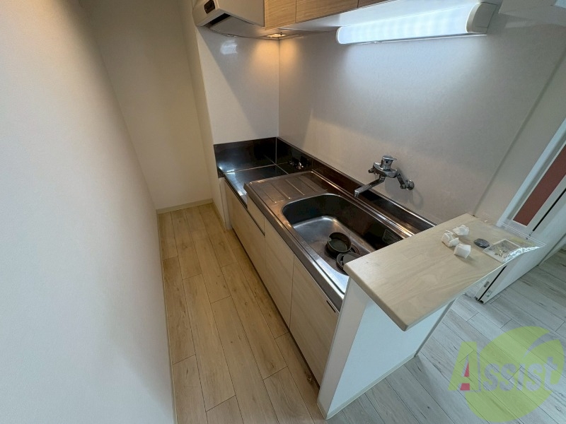 キッチン　ガスキッチンです。２口コンロが設置できます。