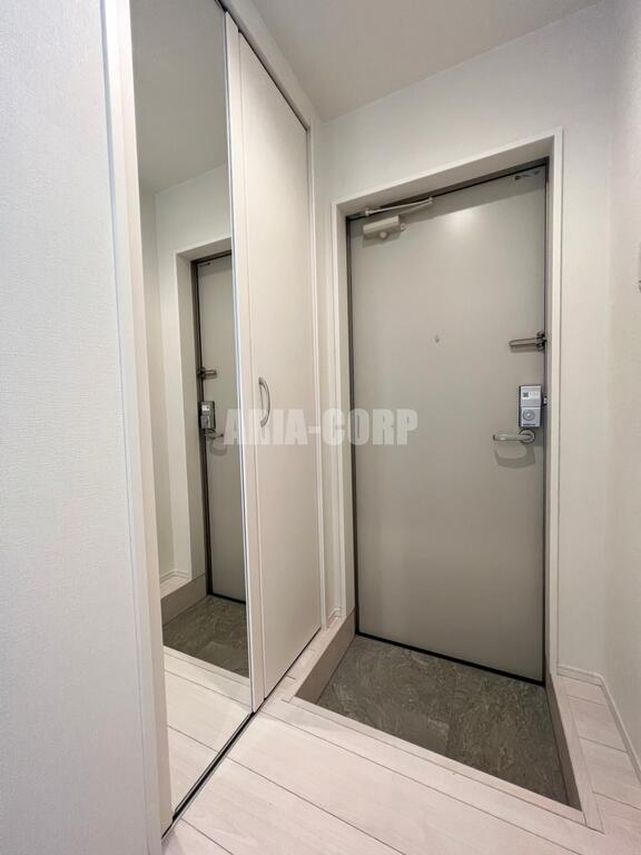 玄関　姿見付大容量シューズBOX◎