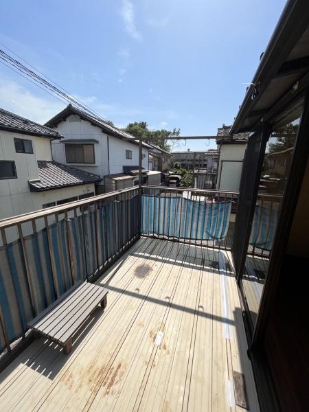 バルコニー　日当たりいいです！