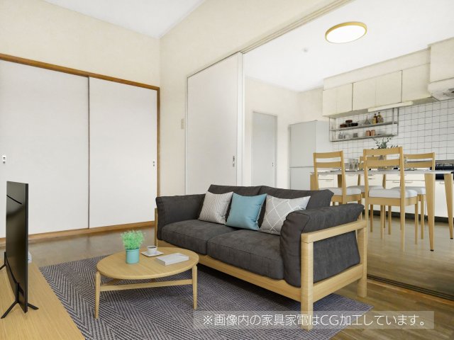 居室・リビング　画像内の家具家電はCG加工しています。