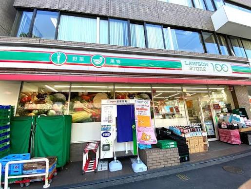 コンビニ　ローソンストア100新宿早稲田通店（コンビニ）まで161m