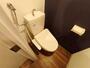 トイレ　トイレです。お洒落なクロスが使われていました！