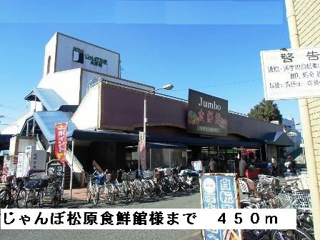 スーパー　じゃんぼ松原食鮮館様（スーパー）まで450m