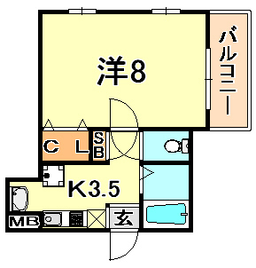 ジェヌイン本山の間取り写真