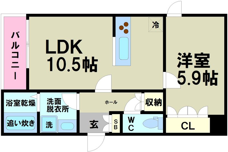 京王線 下高井戸駅 徒歩7分 3階建 築1年の間取り写真