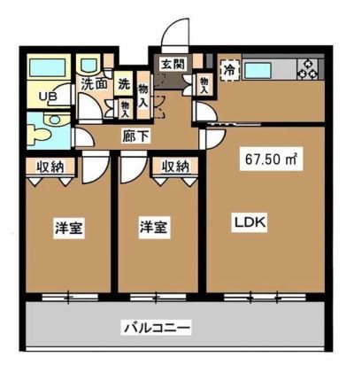 瀬田フラットの間取り写真