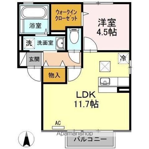 高松琴平電鉄志度線 春日川駅 徒歩8分 2階建 築18年の間取り写真