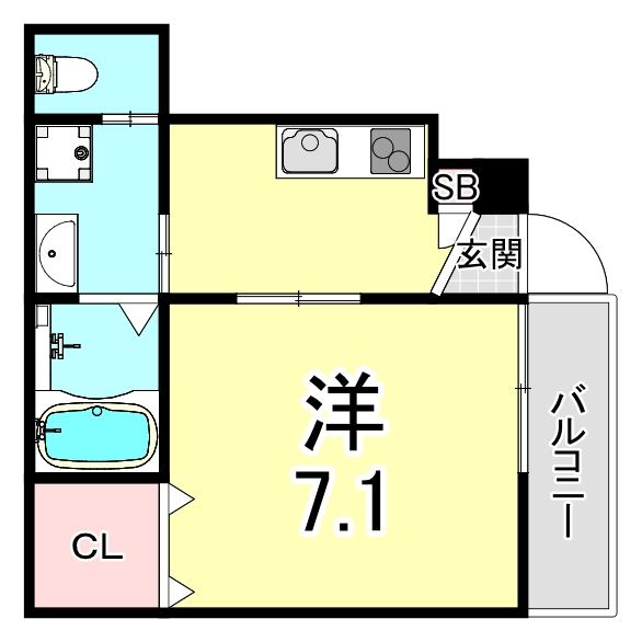 ジーメゾン塩屋の間取り写真