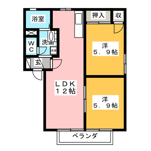 フォレストパルBの間取り写真