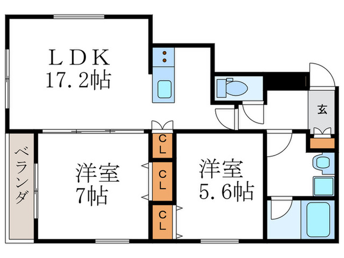 仮)Kalan新町三条の間取り写真