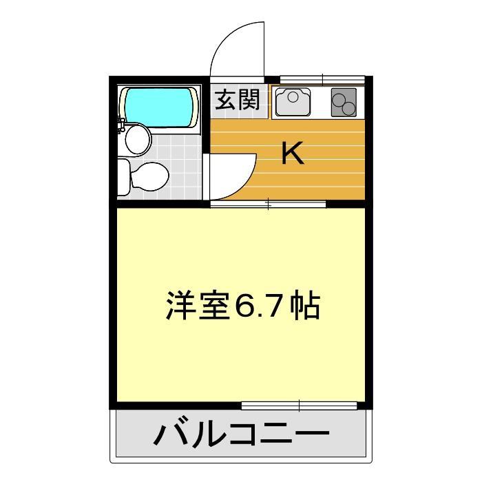 ワンKマンションの間取り写真