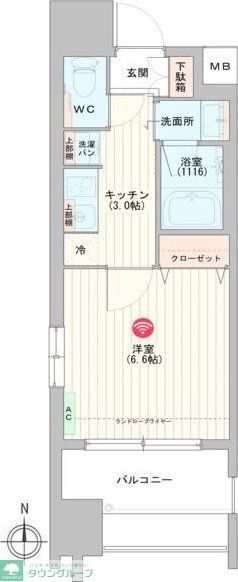 Mid Court Higashimikuniの間取り写真