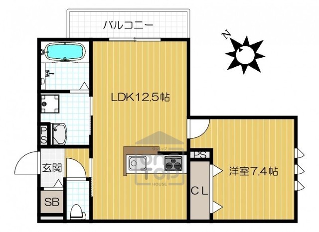 地下鉄今里筋線 新森古市駅 徒歩5分 3階建 築1年の間取り写真