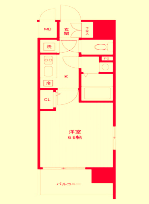 地下鉄千日前線 阿波座駅 徒歩7分 12階建 築13年の間取り写真