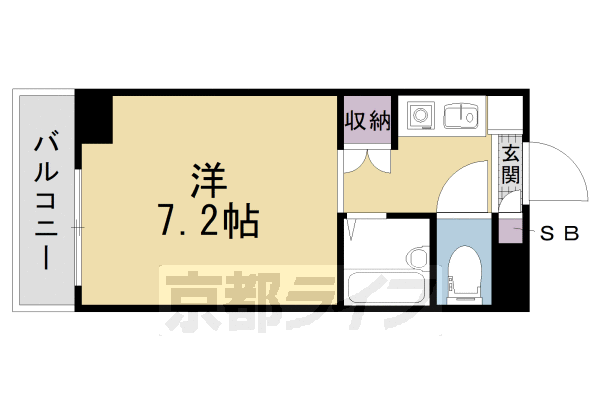 ＪＲ山陰本線 二条駅 徒歩10分 7階建 築30年の間取り写真
