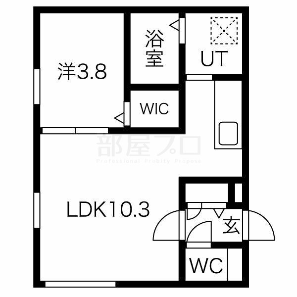 地下鉄東西線 西１８丁目駅 徒歩12分 4階建 築7年の間取り写真