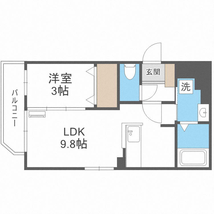 マルシェ八軒の間取り