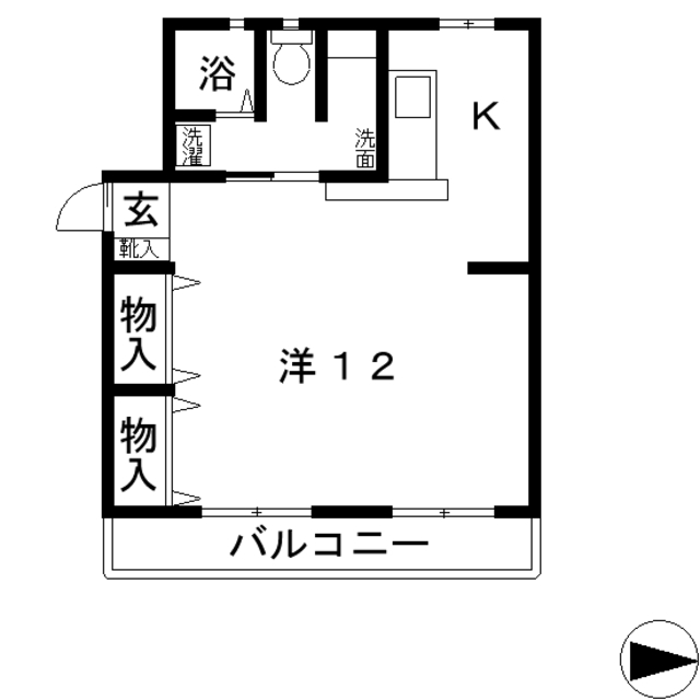 中祥ハイツの間取り