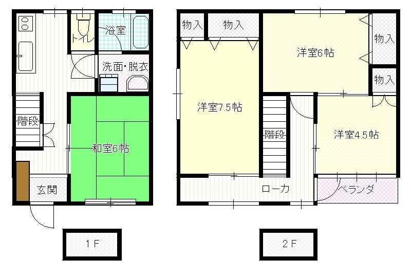 山形市清住町のアパートの間取り