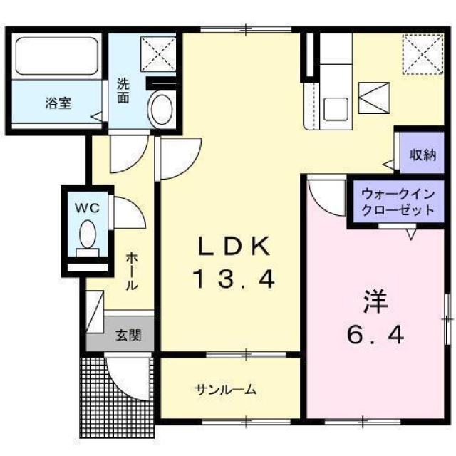 伊予郡松前町大字筒井のアパートの間取り