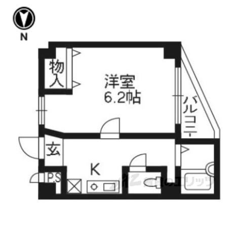 【京都市上京区西院町のマンションの間取り】