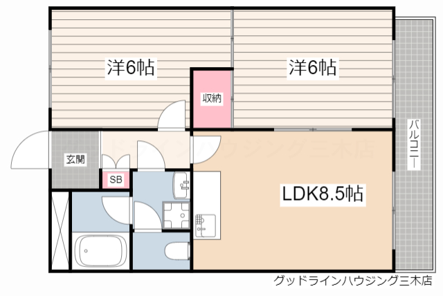 サニーハイツの間取り