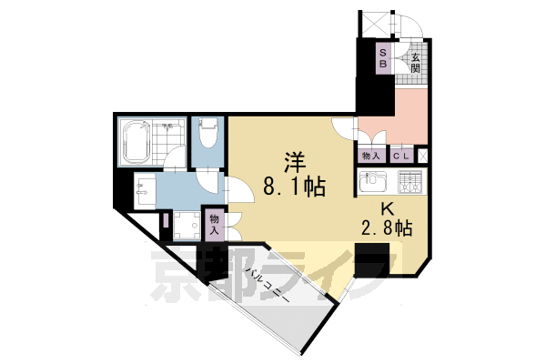 【リーガル京都堀川五条通りIIの間取り】