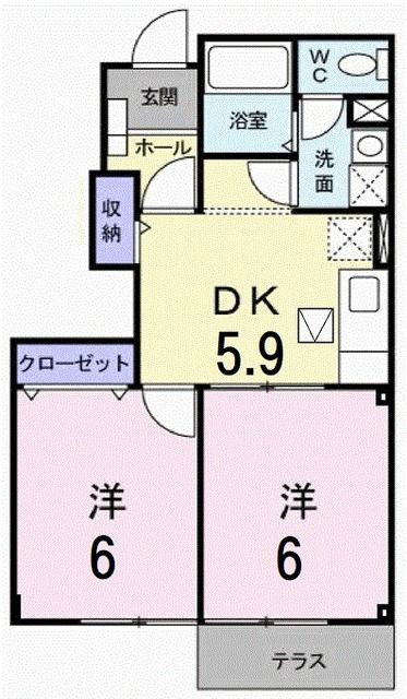 ゼクセル北野Ａの間取り