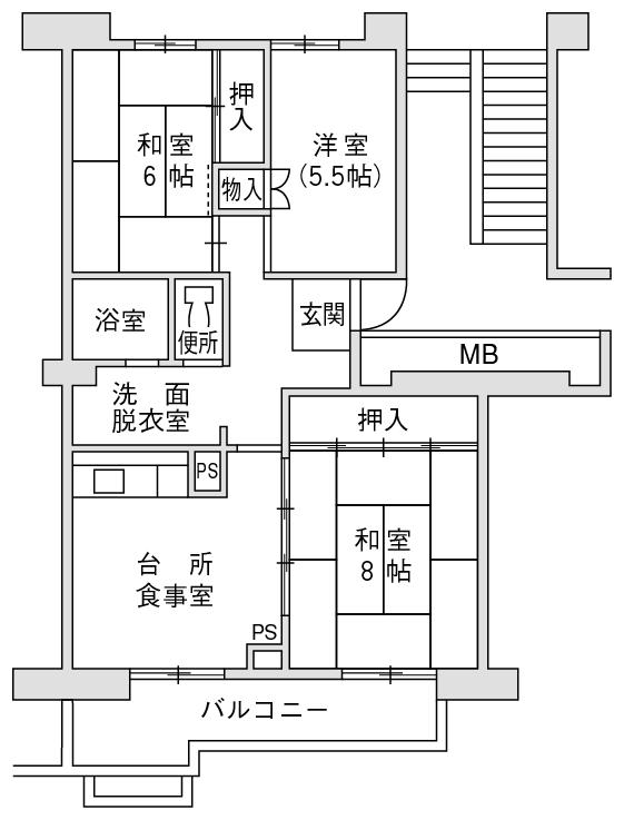 大阪府大阪市住吉区我孫子東３（一戸建）の賃貸物件の間取り