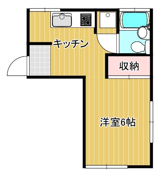 会津若松市新横町のアパートの間取り