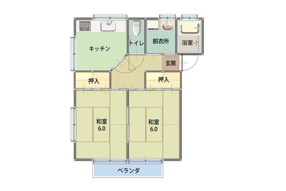 第３小枝ハイツの間取り