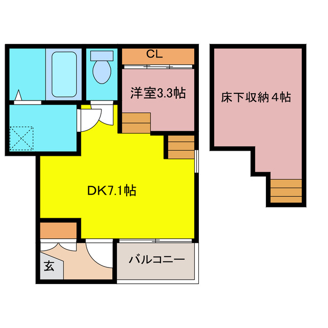 ハーモニーテラス二番Vの間取り