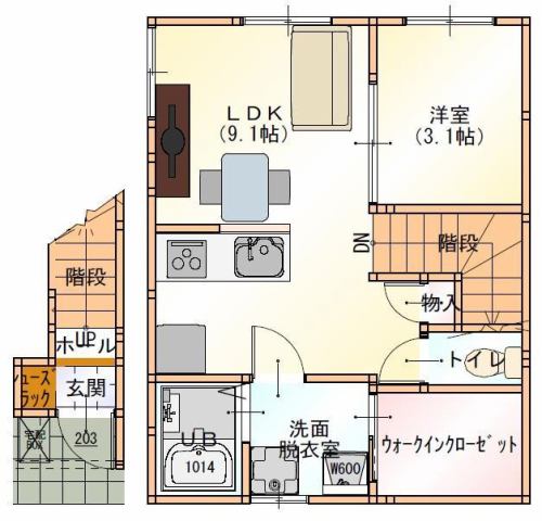 鳥栖市松原町新築の間取り