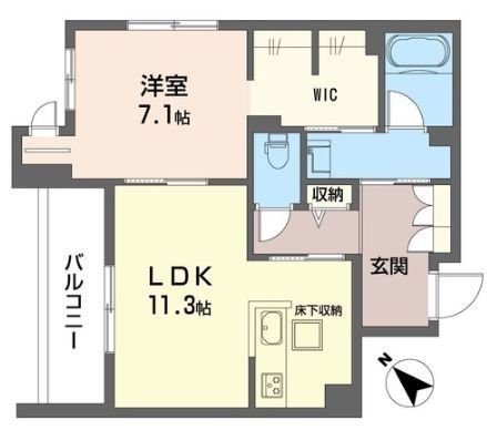 【藤沢市片瀬海岸のマンションの間取り】