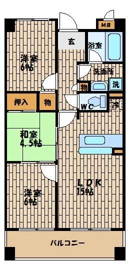 【グリーンテラス福島の間取り】