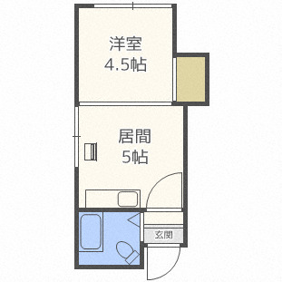 札幌市北区麻生町のアパートの間取り