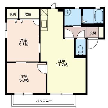 サニーフラットの間取り