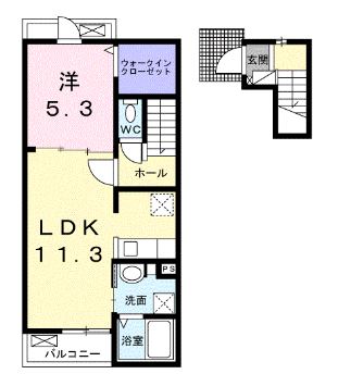 高松市屋島西町のアパートの間取り