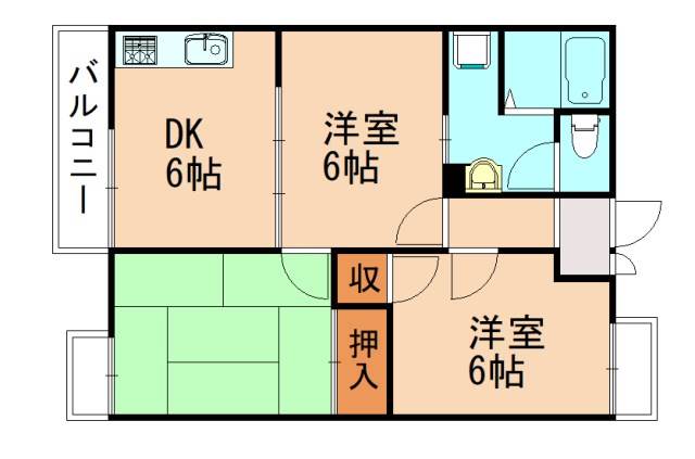 桂川第2たつみ荘の間取り