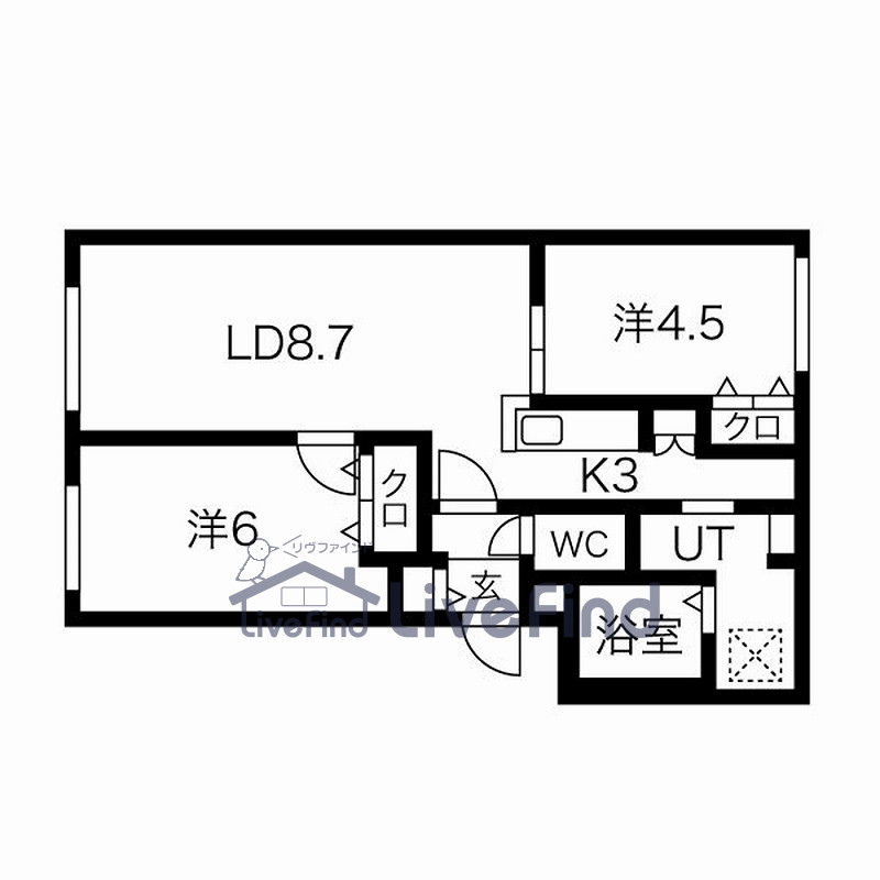 札幌市厚別区厚別中央一条のマンションの間取り