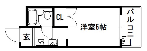 京都市中京区西ノ京星池町のマンションの間取り