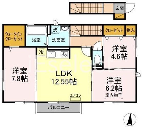 佐倉市寺崎北のアパートの間取り