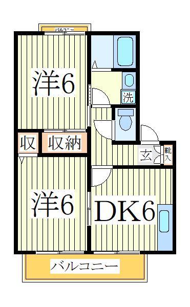 カトラセゾンＢ棟の間取り