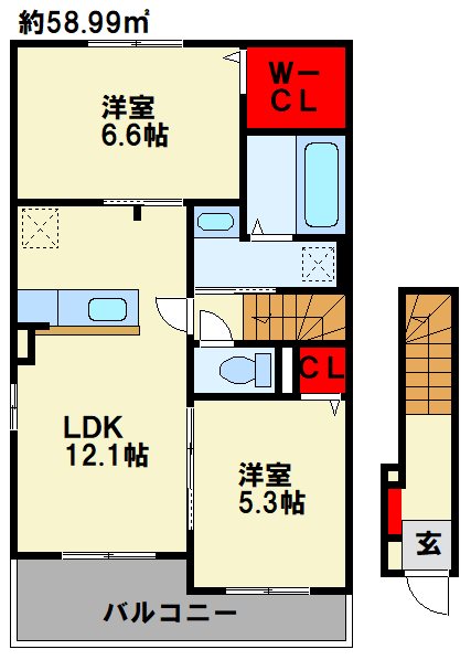 ピース　B棟の間取り