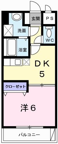 【熊本市中央区菅原町のマンションの間取り】