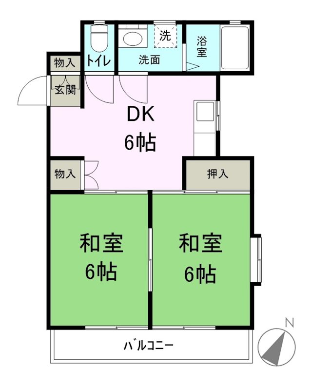 安曇野市穂高のアパートの間取り