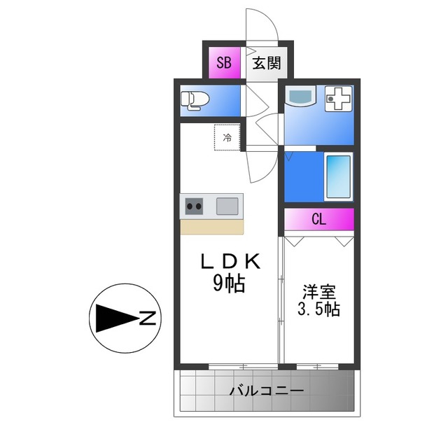 プレサンス新深江ディレットの間取り